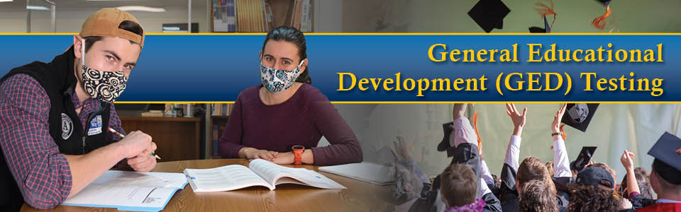 Banner with image of students at desk